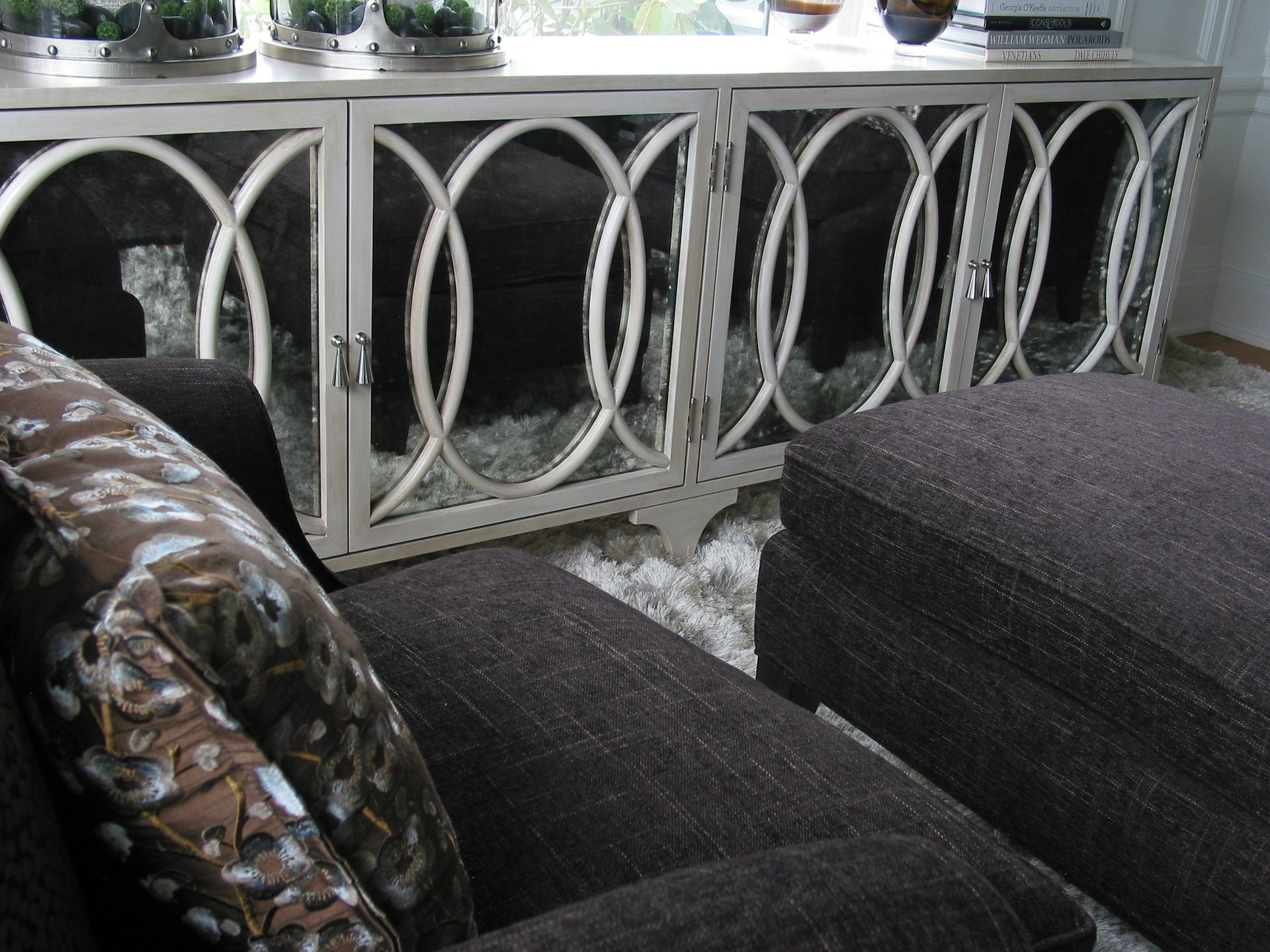 Custom residential millwork and cabinetry installed through the main floor of a Pacific Northwest home