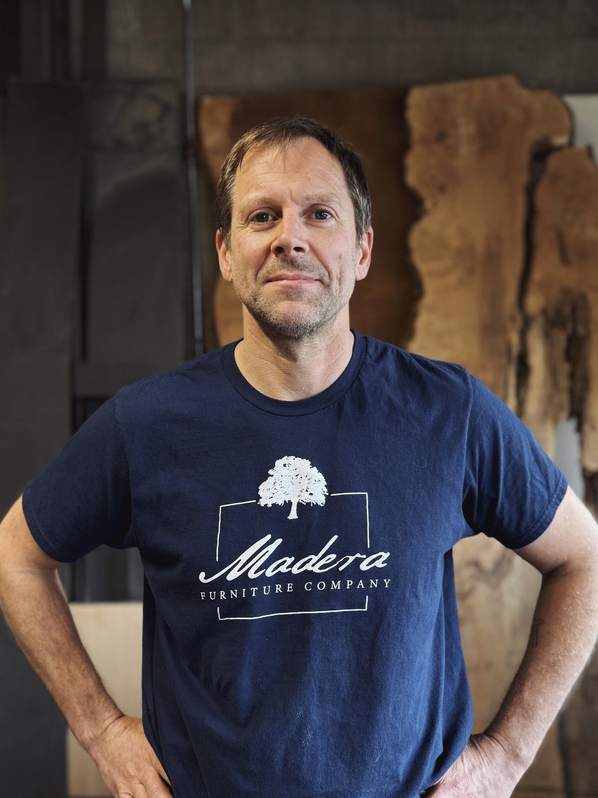 Theo, who leads metal fabrication and special projects at Madera Furniture Company